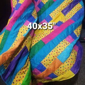 New Rainbow Baby Quilt Shower Gift Lap Blanket Unisex Boy Girl Handmade Crib